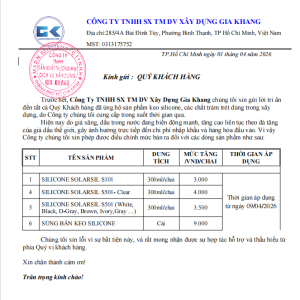 Tăng giá keo silicone